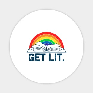 Get Lit Rainbow Funny Reading Literature Magnet